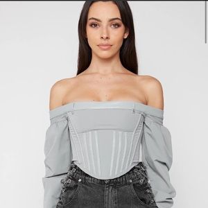 Maniere de noir grey technical corset